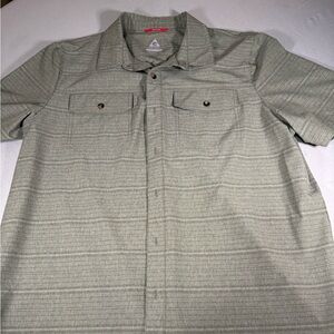 Gerry Men’s XL Outdoor Hiking‎ Shirt Sage Green Quick Dry Performance Top
